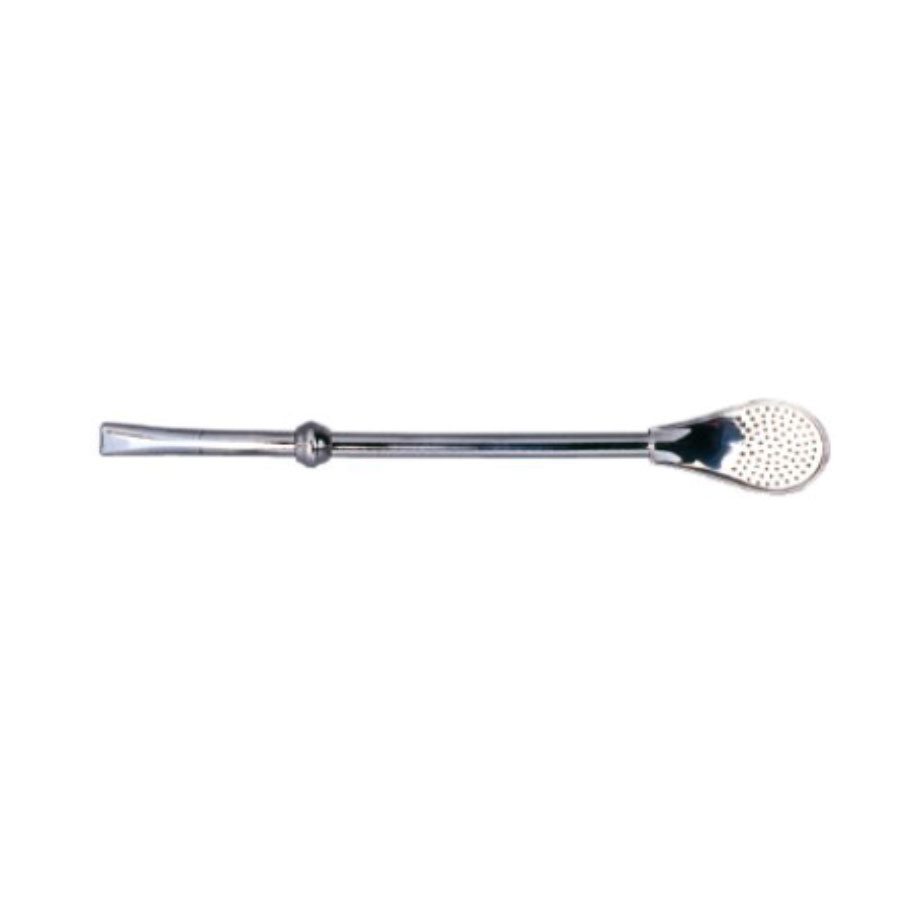 Bombilla Mate En Acier Inoxydable Pampa - 16 Cm, Filtre Zinc, Passoire Amovible